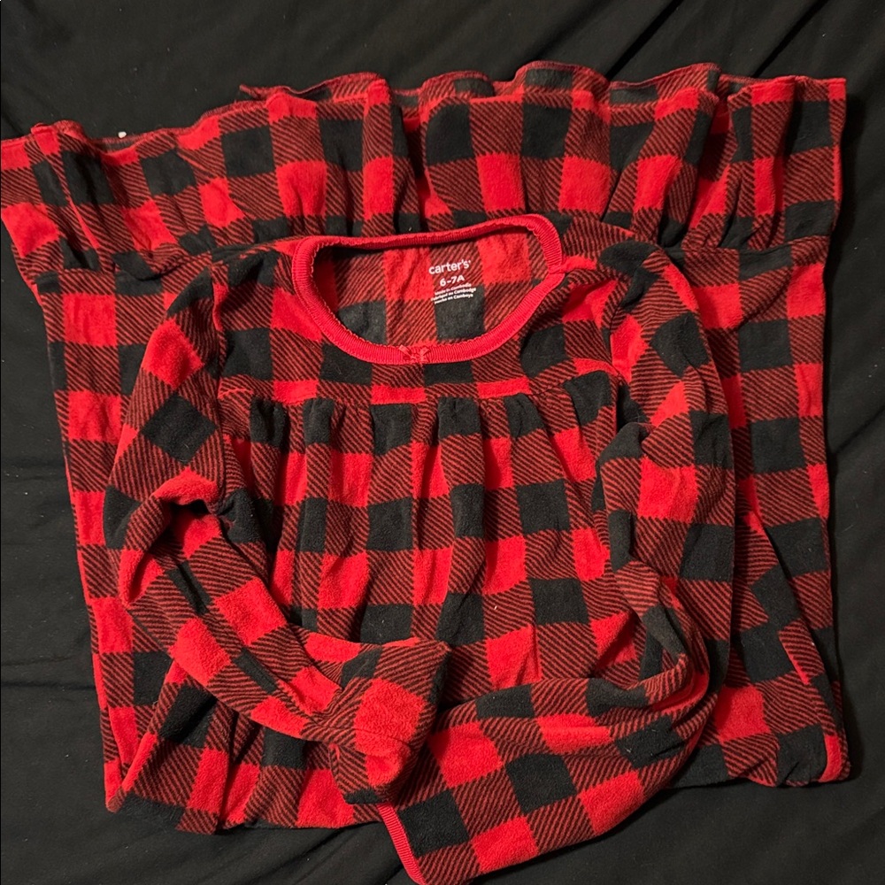 Carter's Red and Black Checkered Dress